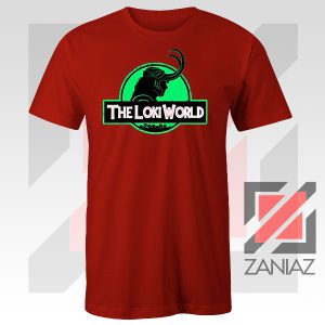 The Loki World Logo Jurassic Graphic Red Tee