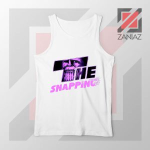 The Snapping Graphic Thanos White Tank Top