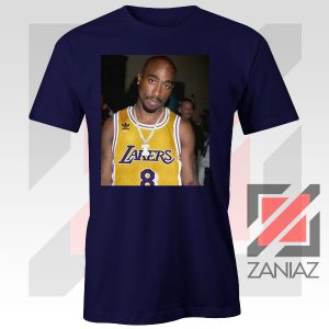 Tupac GOAT Lakers Navy Blue Tshirt