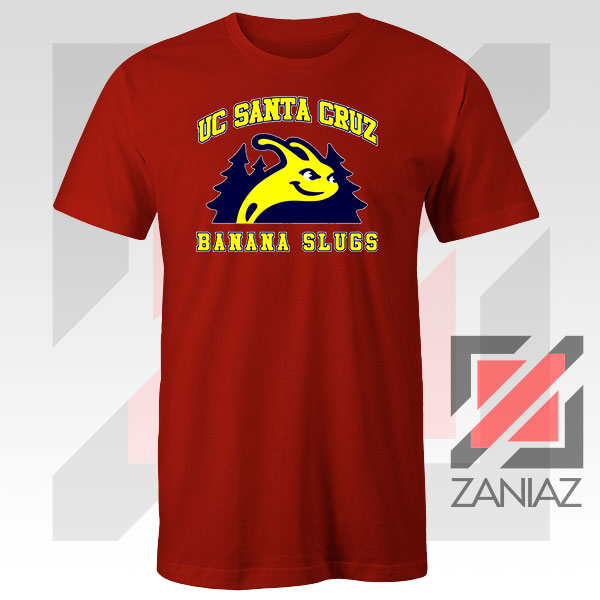 UC Banana Slugs Mascot College Red Tshirt