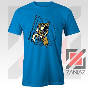 Yosemite Park Black Bear Graphic Blue Tshirt