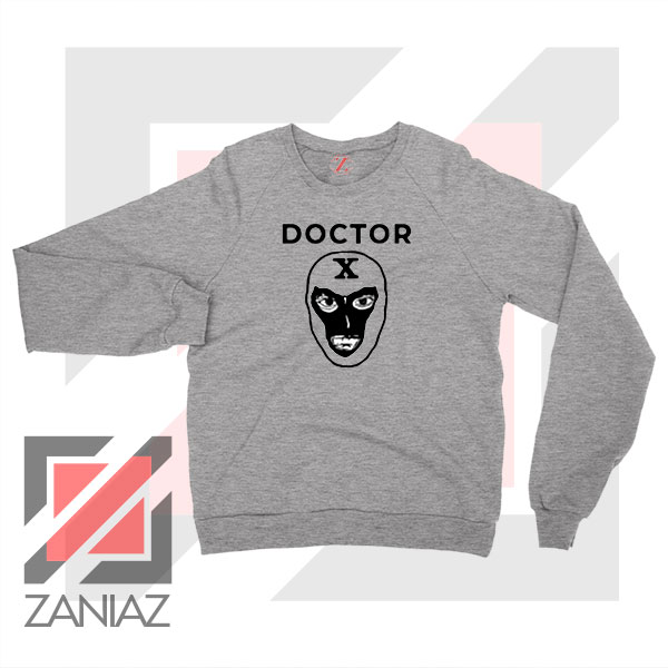 Doctor X Face Graphic Grey Sweatshirt