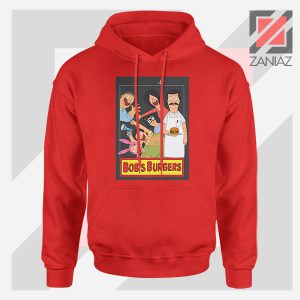 Bobs Burgers Family Design Red Hoodie