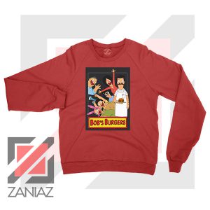 Bobs Burgers Family Design Red Sweatshirt