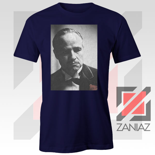 Don Vito Corleone Portrait Navy Blue Tshirt