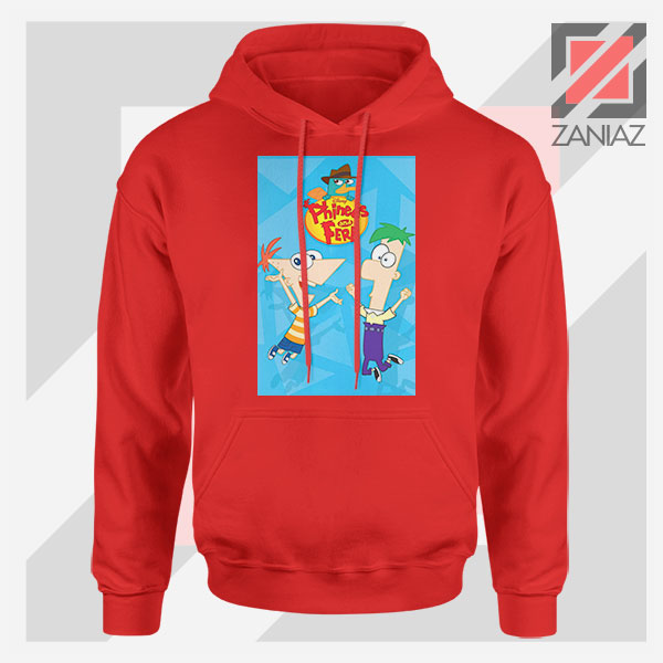 Funny Phineas and Ferb Disney Red Hoodie
