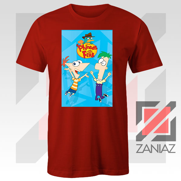 Funny Phineas and Ferb Disney Red Tshirt