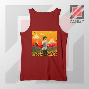 Gap Tooth T Flower Boy Graphic Red Tank Top