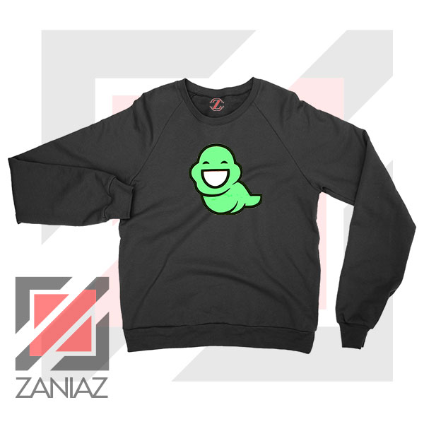 Green Ghost Animated Black Sweatshirt