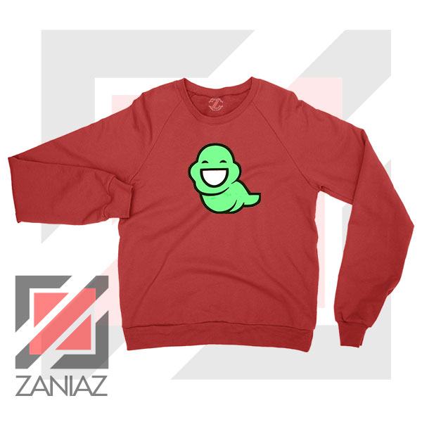 Green Ghost Animated Red Sweatshirt