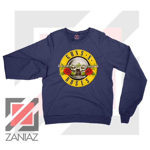 Guns N Roses Metal New Graphic Navy Blue Sweater