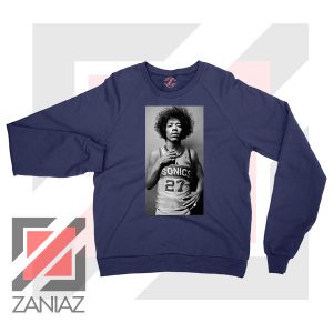 Jimi Hendrix Team 27 Sonics Navy Blue Sweater