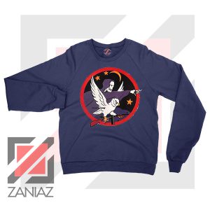 Night Fighter Squadron Owl Navy Blue Sweatshirt