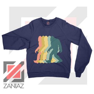 Rainbow Bigfoot Graphic Navy Blue Sweater
