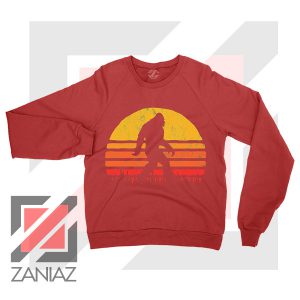 Sasquatch Silhouette Designs Red Sweatshirt