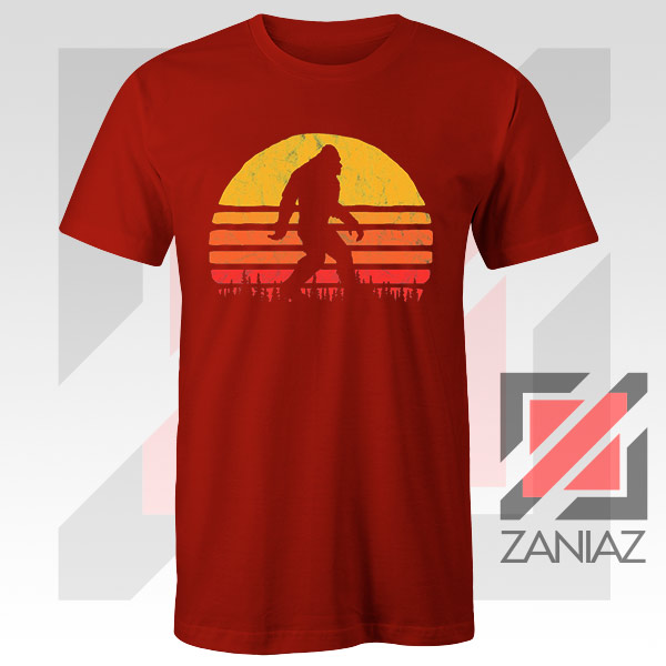 Sasquatch Silhouette Designs Red Tshirt