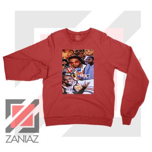 2 Welcome to The Party Pop Smoke Red Sweater