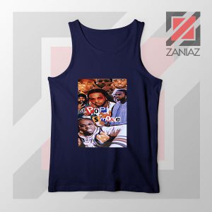 3 Welcome to The Party Pop Smoke Navy Blue Tank Top
