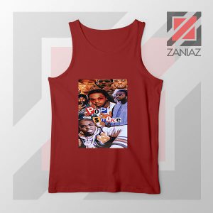 3 Welcome to The Party Pop Smoke Red Tank Top