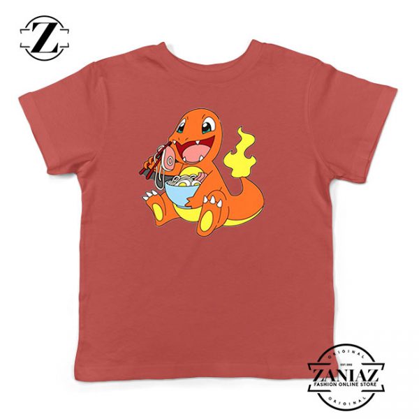 Charmander Noodle Ramen Red Youth Tee