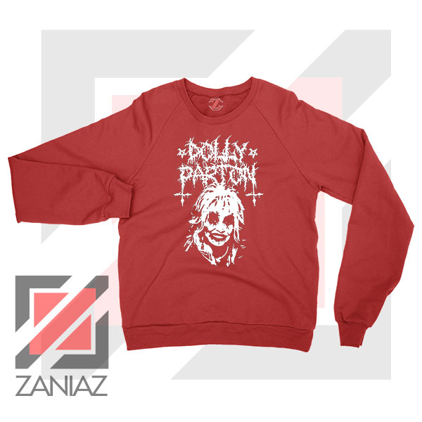 Dolly Parton Metal Design Red Sweater