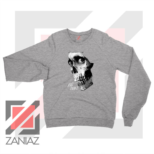 Evil Dead 2 Skull Poster Sport Grey Sweater
