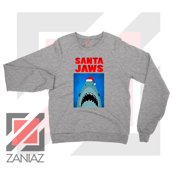 Father Christmas Jaws Parody Sport Grey Sweater