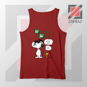Funny Snoopy Say My Name Red Tank Top