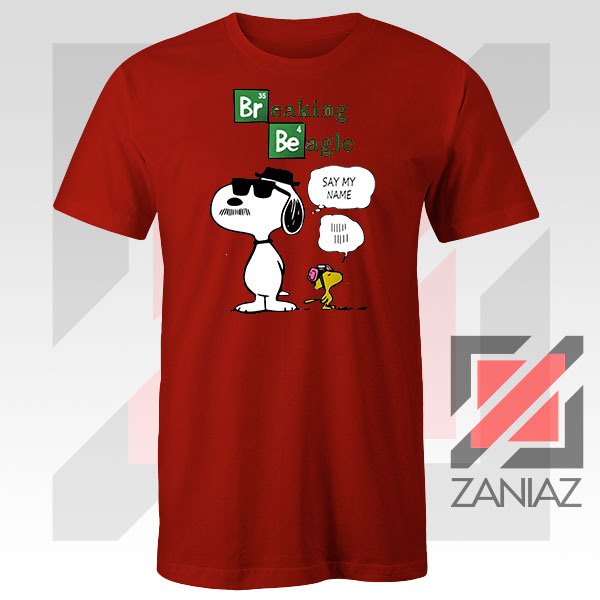 Funny Snoopy Say My Name Red Tshirt
