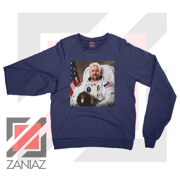 Guy Fieri Astronaut Parody Navy Blue Sweatshirt