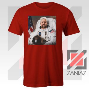 Guy Fieri Astronaut Parody Red Tshirt