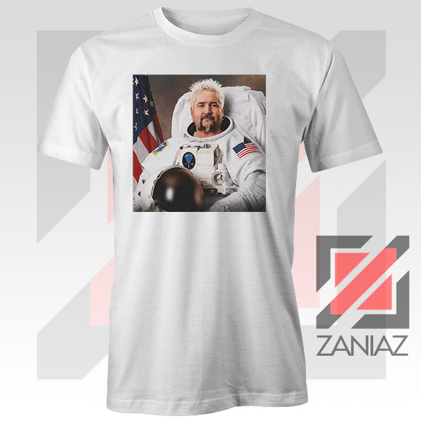 Guy Fieri Astronaut Parody White Tshirt