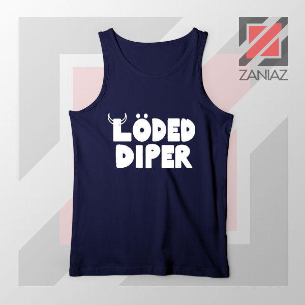 Loded Diper Music Group Navy Blue Tank Top