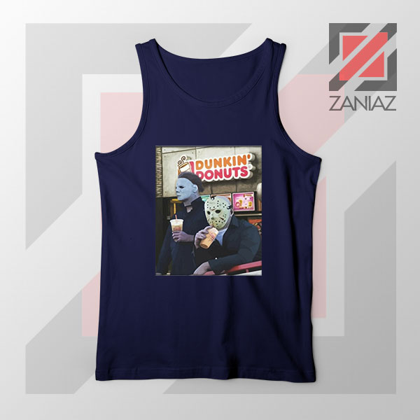 Michael Myers Donuts Navy Tank Top