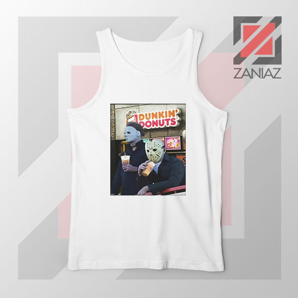 Michael Myers Donuts White Tank Top
