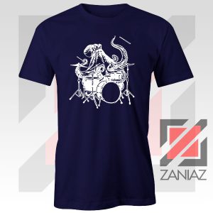 Octopus Drummer Navy Blue Tshirt
