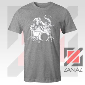 Octopus Drummer Sport Grey Tshirt
