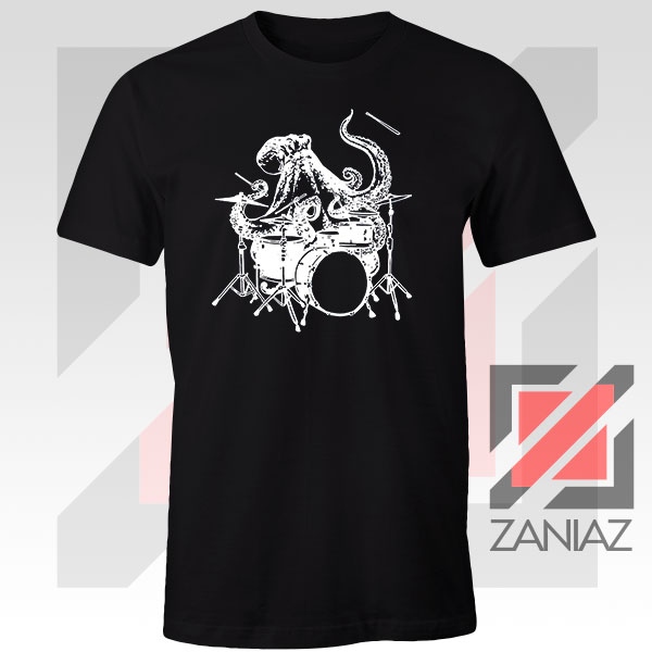 Octopus Drummer T-Shirt – Funky Music Lover Graphic Tee