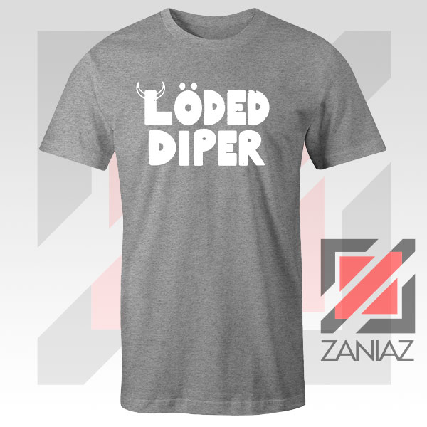 Save Loded Diper Music Logo Grey Tshirt