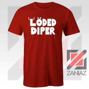 Save Loded Diper Music Logo Red Tshirt