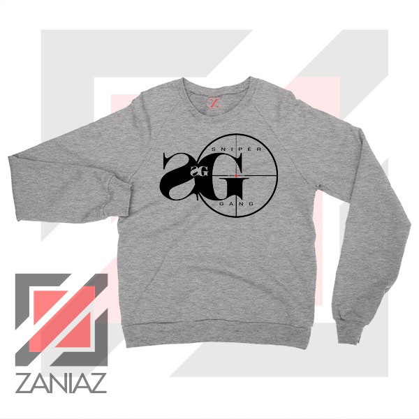 Sniper Gang Music Design Grey Sweatshirt
