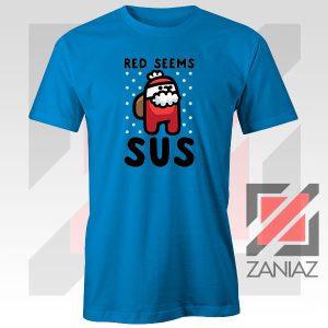 Sus Father Christmas Parody Blue Tee