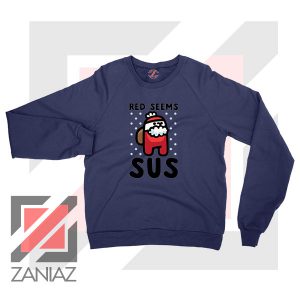 Sus Father Christmas Parody Navy Blue Sweater