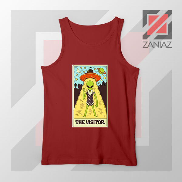 The Visitor Tarot Card Red Tank Top