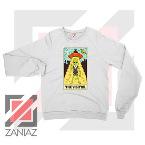 The Visitor Tarot Card White Sweater