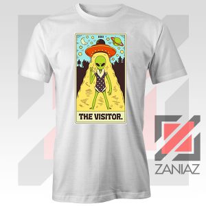 The Visitor Tarot Card White Tee