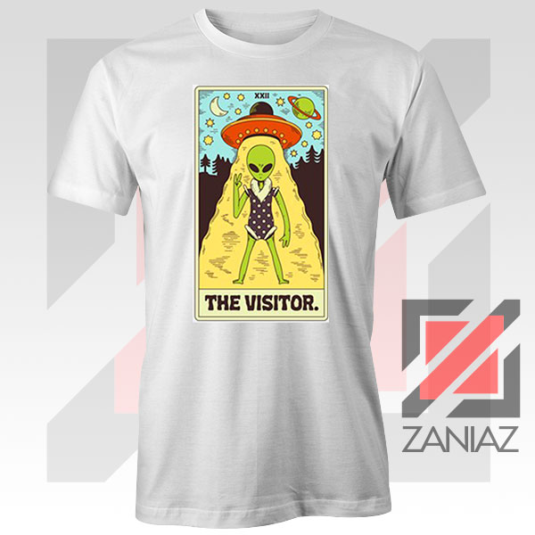 The Visitor Tarot Card White Tee