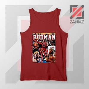 The Worm NBA Player Red Tank Top