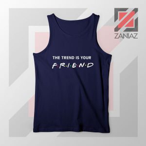 Trend is Your Friend Logo Navy Blue Tank Top
