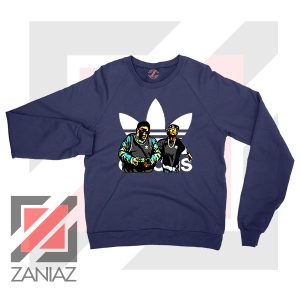 Tupac Biggie Logo Parody Navy Sweater